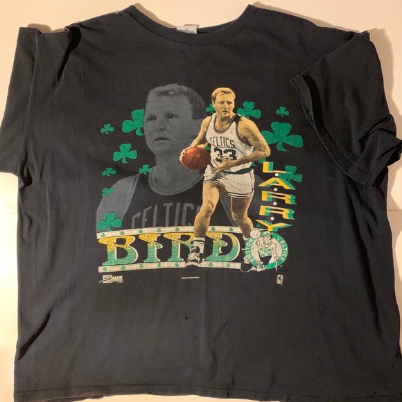 SUPER VINTAGE 1991 Boston Celtics Larry Bird T - Picture 1 of 3